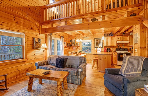 Lake Lure Cabin | Private log cabin.Lake/beach/River/Mountains/HOT TUB open!/FREE nite w/3-pet