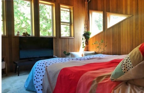 Stanwood Cabin | PRIVATE MID CENTURY MODERN CEDAR CABIN
