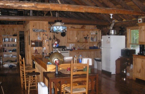 Monson Cabin | Private, on the water beautiful log cabin, 815 feet of water frontage, 16 acres