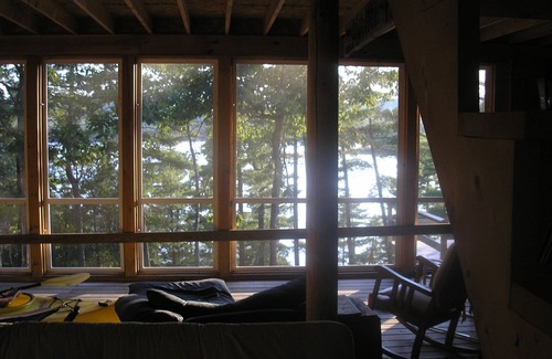 Monson Cabin | Private, on the water beautiful log cabin, 815 feet of water frontage, 16 acres
