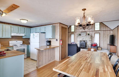 Pocono Summit House | PRIVATE POOL! Pocono Lakefront with dock, hot tub, private tennis court