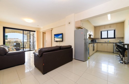 Oroklini Apartment | Private Roof Top Terrace Overlooking Pool in Pyla