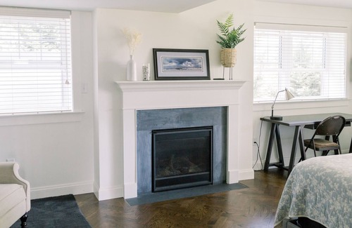 Goodville Other | Private suite with kitchenette, bedroom, bathroom and patio.
