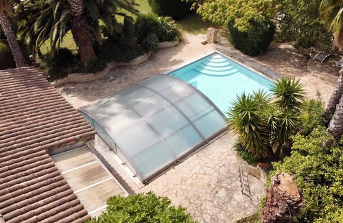 Chateau Gombert House | Property with swimming pool, garden and sports field.