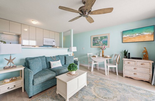 Kihei Condo | PUN 202 Updated Oceanfront Condo at Punahoa Beach with Stunning Views