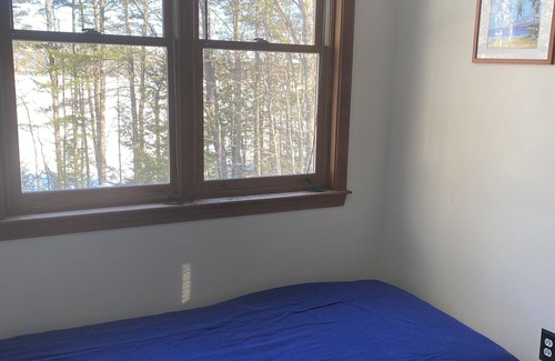 North Bridgton Cabin | Quiet lakeside Maine Camp with Dock, Boat Mooring and Swim Float.
