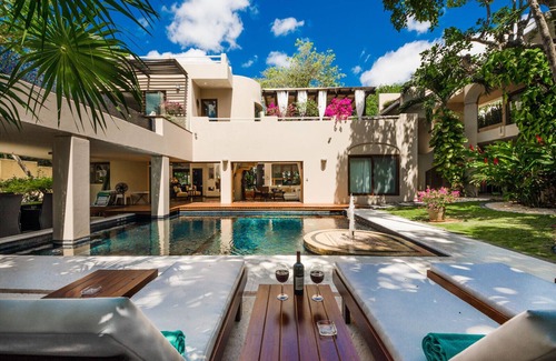 Playacar Villa | Quinta Clara: 7BR Luxury Villa with 2 Pools, Steps from Playa del Carmen Beach