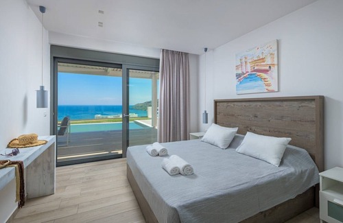Vlicha Villa | R 1215 Adonis Villas - Villa Jasmine with Sea View - Outdoor Jacuzzi & Veranda