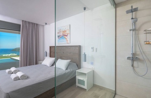 Vlicha Villa | R 1215 Adonis Villas - Villa Jasmine with Sea View - Outdoor Jacuzzi & Veranda
