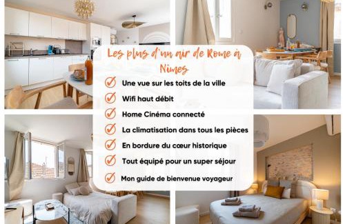 Faubourg Apartment | Raffinement Romain Cœur de Nimes Lumineux