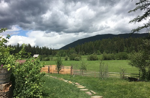 Martin City House | Ranch close to Glacier; open views/mtns/meadows/creek/trails; wildlife; barns
