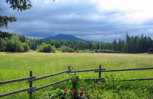 Martin City House | Ranch close to Glacier; open views/mtns/meadows/creek/trails; wildlife; barns