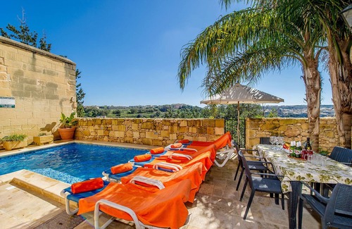 Kercem House | 'Razzett Tuta' - Beautiful hillside farmhouse with air conditioning and pool