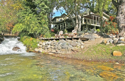 Three Rivers House | Ready to escape the city? Waterfall retreat home w/river running through it!