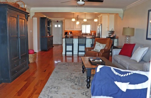 New Smyrna Beach Condo | Recently remodeled fourth floor two-bedroom oceanfront granite countertops, stainless steel appliances.