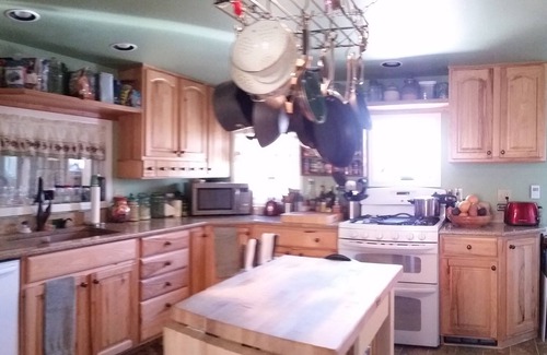 Buena Vista House | Recently renovated 2252 SF Log Home on 15 acres, 5 creeks, 3 Ponds, Mt Views