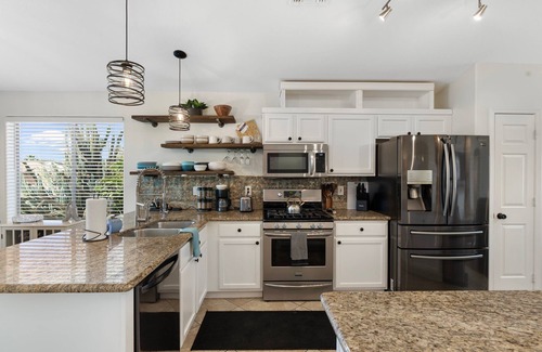 Chandler House | Refreshing Pool, backyard oasis, golf course views, fire pit, master suite
