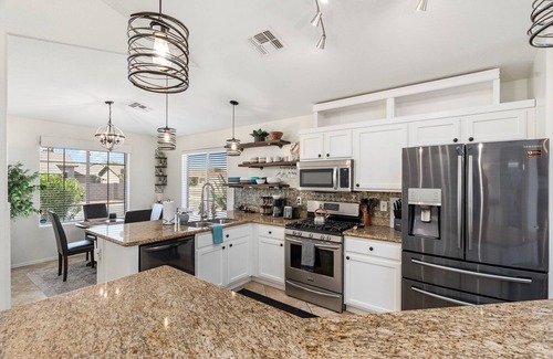 Chandler House | Refreshing Pool, backyard oasis, golf course views, fire pit, master suite