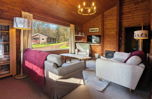 Rashfield Cabin | Refurbished Stylish, Comfy & Cosy traditional log cabin, dogs & families welcome