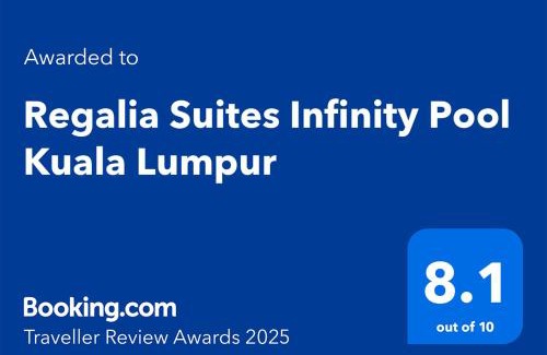 Chow Kit Apartment | Regalia Suites Infinity Pool Kuala Lumpur
