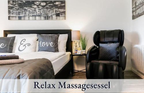 Bergerhausen Apartment | Relax-Apartment Biberach - Relax Massagesessel - Smart-TV 85 Zoll - voll ausgestattete Küche - High-Speed Internet - Arbeitsplatz mit Curved Monitor