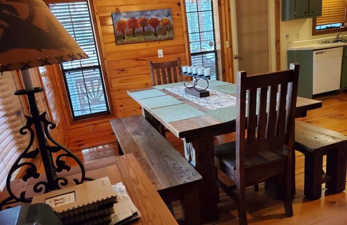 Tellico Plains Cabin | Relax in Seclusion at the 'Cozy Creekside Lodge' with Creekfront Sleeping Porch