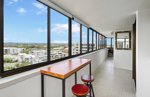 Maroochydore Apartment | Relaxing Escape: Pool, Tennis Court, Garden Terrace & Water Views