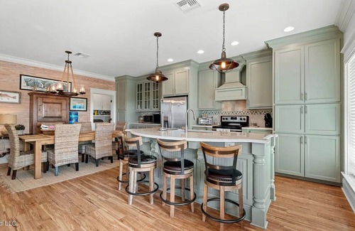 Shoreline Park House | Relaxing Waterfront Getaway with Pool, Boat Dock, and Ice House next door.