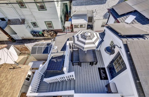 Avalon House | Remodeled A-Frame With Two Private Patios and Views Mountain Casino and peek-a-boo ocean views