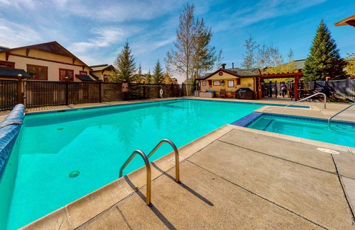 Steamboat Springs Condo | Remodeled condo with slope views, fireplace, pool, hot tubs, & gym