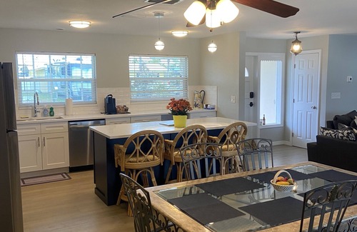 Yacht Club House | Remodeled gulf access home with amazing views and private cage enclosed pool.
