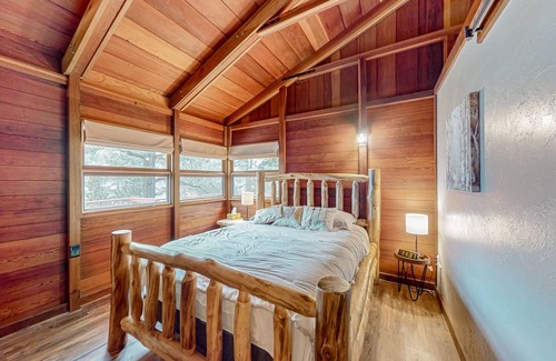 Rye Cabin | Remodeled wilderness retreat with game room, fireplaces, & deck