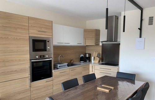 Fort-Mahon-Plage Apartment | Renovated apartment with private garage, balcony, and sea view