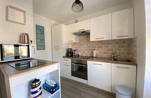 Perros-Guirec Apartment | Renovated Apartment for 5 in Downtown Perros-Guirec with Balcony and Parking