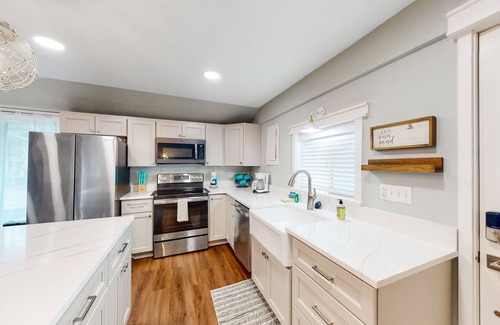 Netarts House | Renovated, dog-friendly cottage with a covered porch, deck, yard, & washer/dryer
