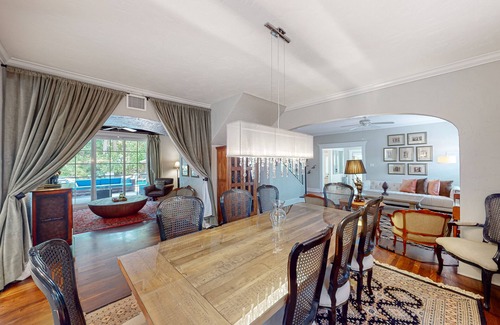 Riviera Beach House | Renovated historic home with large pool, grill, enclosed yard, & gourmet kitchen