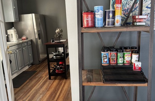 Danville House | Renovated near downtown & Caesars. Fire pit & grill with front porch & deck.