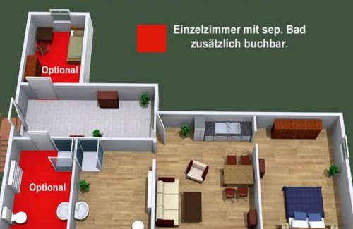 Nesse Apartment | Rental-Separate private bathroom-2 Spiekeroog