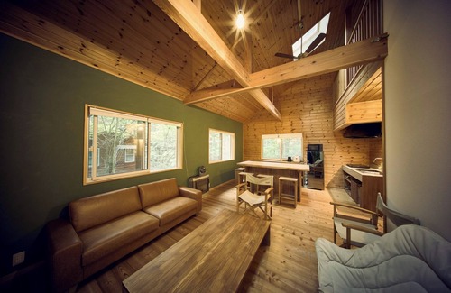 Naganohara House | Rental villa in the forest Wooden deck roof Cypr/Agatsumagun Gunma