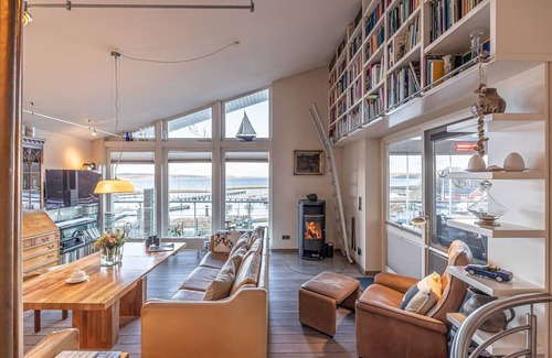 Murwik House | Residence at the marina - garage, fireplace, view of the marina, terraces