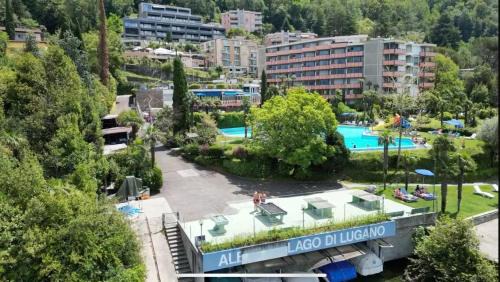 Bissone Apartment | Residenz am Luganersee mit Pool