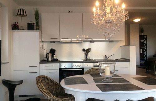 Ploen Apartment | Residenz am Trammer See, Seetraum, jetty, boat, WLAN, heated cabin. ChicFewo