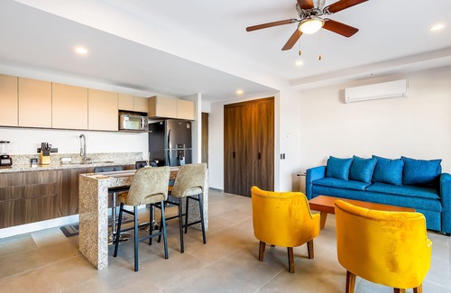 Puerto Vallarta Condo | Resort condo with balcony, scenic view, rooftop pool, & well-equipped kitchen