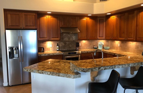 Chandler House | Resort Living! Quiet Lakefront Home. Pool, large shaded patio, fishing, sleeps 9