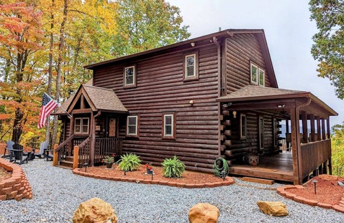 Bostic Cabin | Rest S'more! Mountain View and HOT TUB!