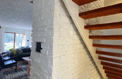 Kincardine Cottage | Retro modified A-Frame cottage across from Lake Huron (4 bdrm)