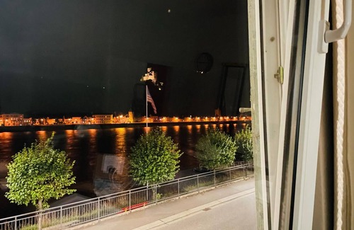 Sankt Goar Apartment | Rheinromantik mit Blick auf die Burg Katz, bis 4P