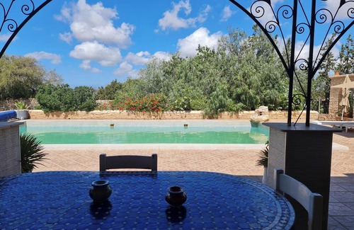 Sidi Kaouki Villa | Riad Ahlam villa with swimming pool surrounded by argan trees