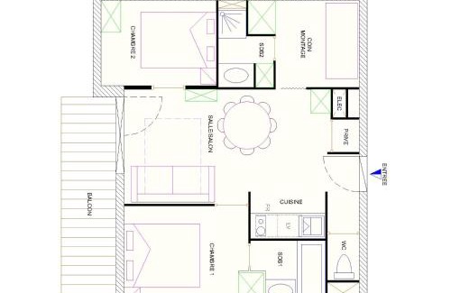 Risoul Apartment | Risoul Appartement 2 chambres Piscine Balcons de Sirius