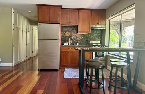 Kernville Apartment | Riverfront 2BR w/Saline Hot Tub, Private Beach & Walkable Kernville
